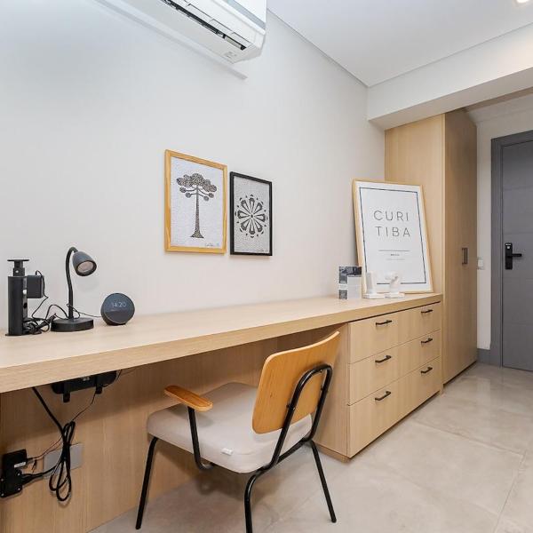 Estúdio top, moderno e equipado, no melhor bairro de Curitiba, Batel, com garagem privativa - Foto 4