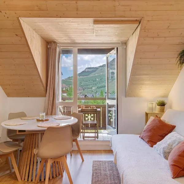 Duplex 6 pers. vue montagne & ski, hotel in Les Deux Alpes