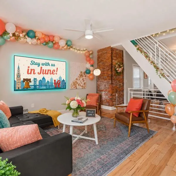 Pet Friendly- Big- King Bed Minutes 2 Stadiums, hotelli kohteessa Philadelphia