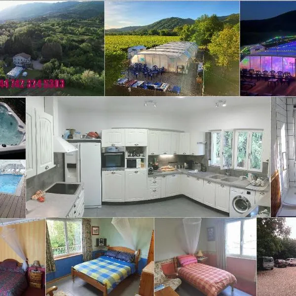 Villa Les Martinets-Parking Privé-Piscine-Jacuzzi-Music-Lumières-Mons-Olargues-Voie Verte-Gorges d'Héric-Massif du Caroux, hotel v destinaci Le Poujol-sur-Orb