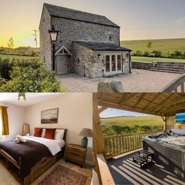 PRIVATE LUXURY Barn Stay with Hot Tub and OUTDOOR ENTERTAINMENT, YORKSHIRE DALES SLEEPS 10!, hotel in Airton