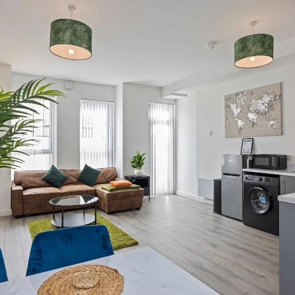 Airy and Modern 1 BR apartment walk to centre, viešbutis Belfaste