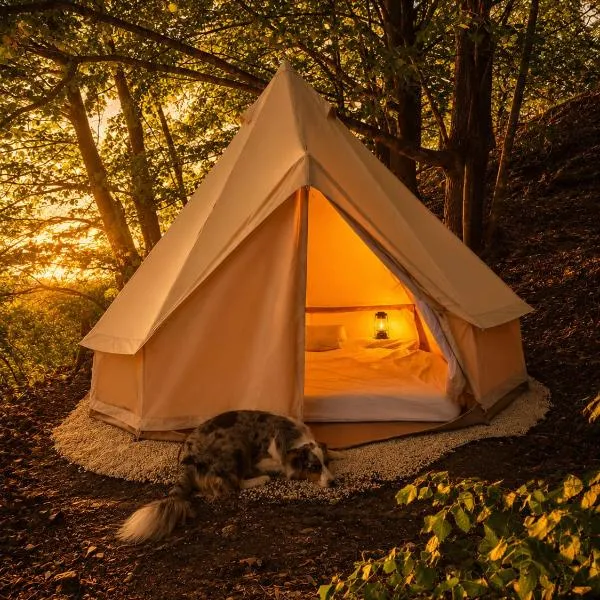 Vialas में, होटल Tipi Nature a l'Ombre des Tilleuls à Vialas en Cévennes - Animaux ferme