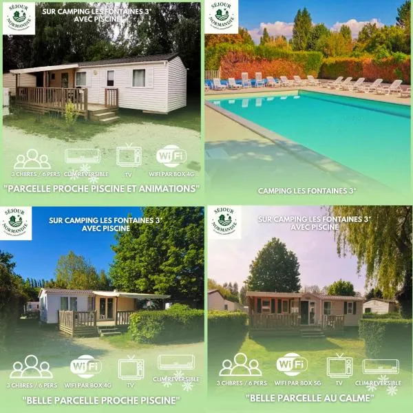 Séjour Normandie - 3 mobilhomes premium 3ch-6p avec clim, TV & WiFi dans l'Eure, hotel in Ivry-la-Bataille