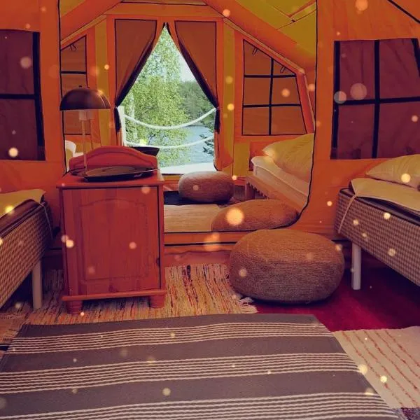 Glamping tält/tent - Glampingzelt -Lodge - Sjöutsikt, מלון בBlattniksele