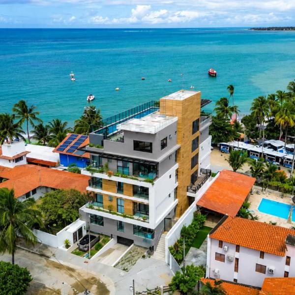 Flat pé na areia na praia de Porto de Galinhas próximo as piscinas naturais.