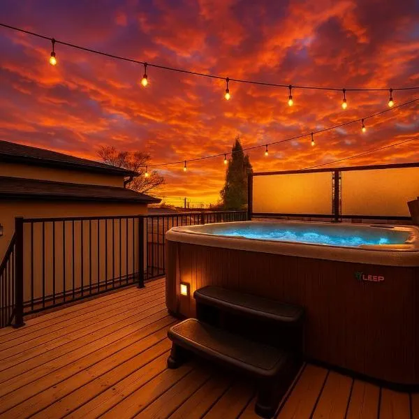 Modern Retreat - Hot Tub - KingBed - AC - Fireplace - Garage, hotel in Edmonton