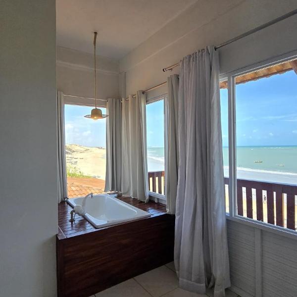 Beach house for 15 people com 5 suites vista mar