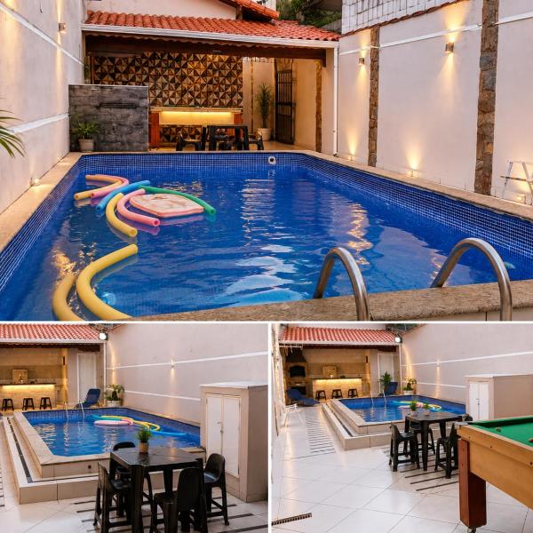 "Lindíssima Casa Pé na Areia com Opção da Piscina Aquecida Cobrado a Parte, Sala de Jantar, 3 Amplos Quartos, Sendo1Suíte, Amplo Espaço de Lazer com Área Gourmet em Deck Coberto com Churrasqueira e Mesa de Bilhar Frente a Piscina, Super Pertinho da Praia" - Foto 2