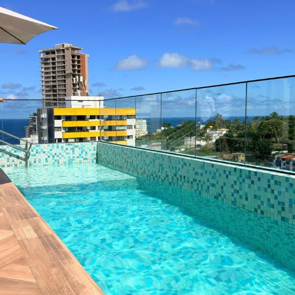 Studio 16º Andar - Vista Mar - Piscina Rooftop - 400m Praia