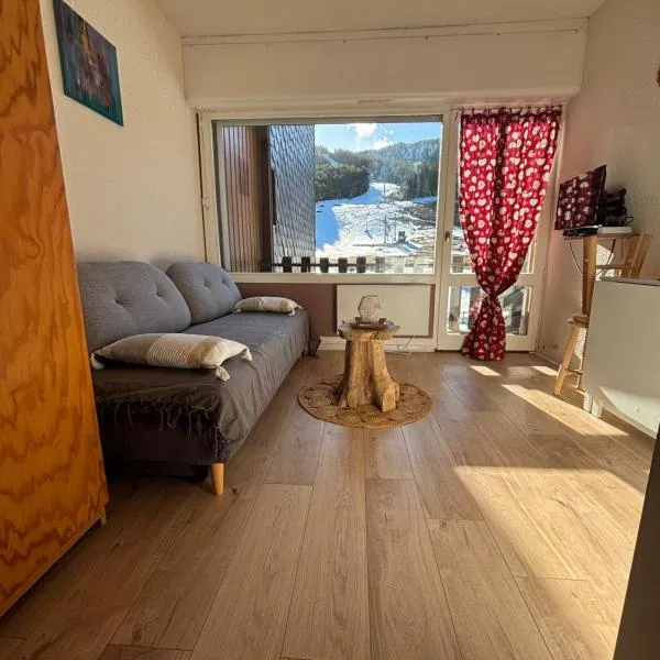 Studio cabine 4 couchages vue sur les pistes, hôtel à Puyvalador