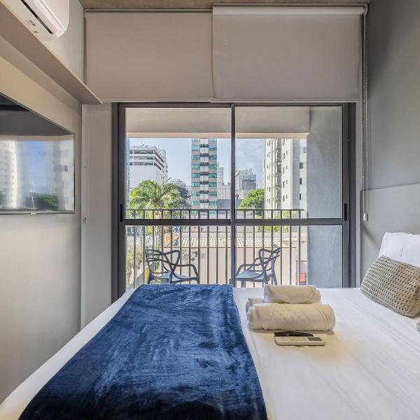 Elegante studio com varanda na Vila Clementino