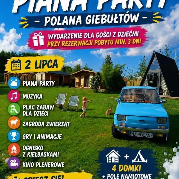 Agroturystyka Polana Giebułtów obok Świeradowa i zamku Czocha, domki przyjazne rodzinom z dziećmi, отель в городе Mirsk