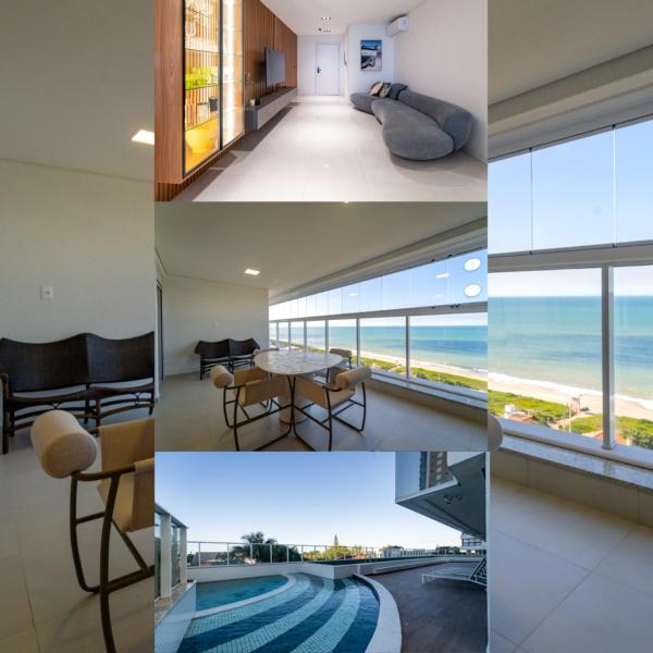 Apartamento com Vista Espetacular para o Mar em Balneário Picarras Moderno e Climatizado com 3 suítes incríveis