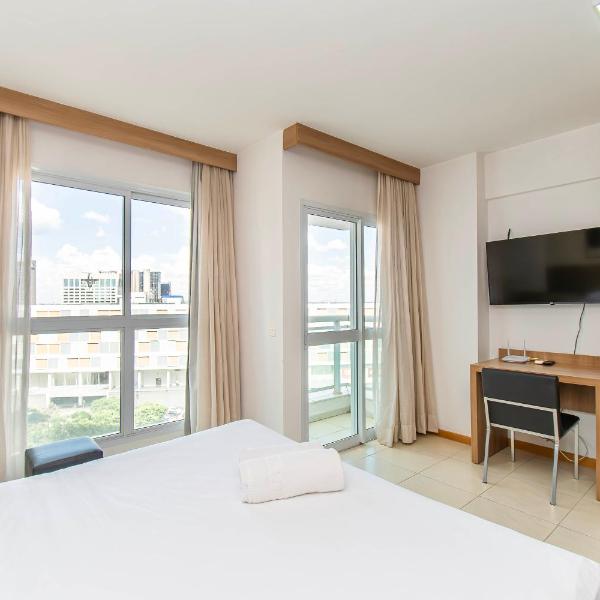 Flat Saint Moritz, Espaçoso, Região Central de Brasília, Vista para Esplanada - Foto 2