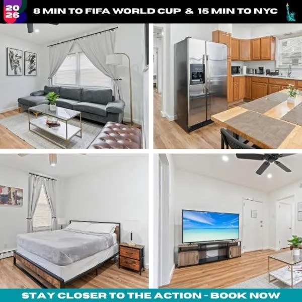 Cozy Retreat 15Min to NYC, FIFA, Mall,FREE Parking - Apartment, Hotel in North Bergen