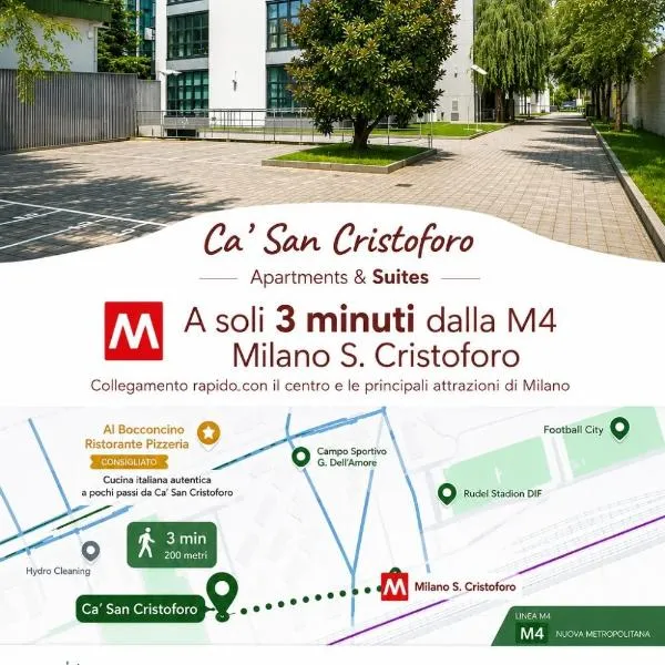 CA' San Cristoforo Apartments & Suites, hotell i Milano