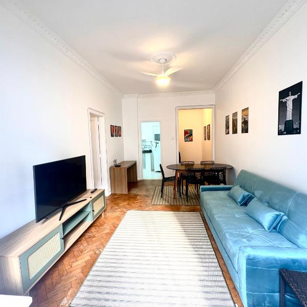 Apartamento completo ao lado da praia de COPACABANA, 2 quartos , andar alto , sala enorme, ar cond, ,wifi, tv smart, pauloangerami NSC109 - Foto 2
