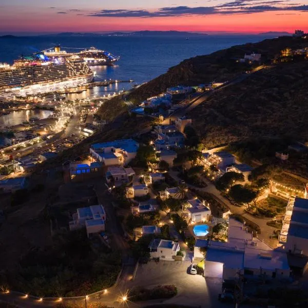 Rhenia Mykonos Hotel & Bungalows、トゥルロスのホテル