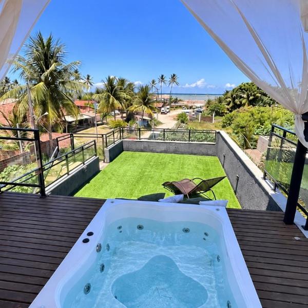Casa com Jacuzzi e vista para o Mar em Milagres