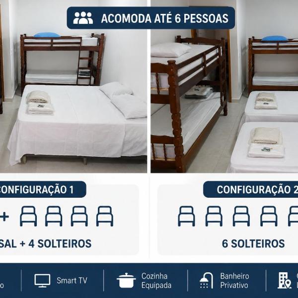 Loft 3 Próximo ao Centro e Shopping até 6 Pessoas