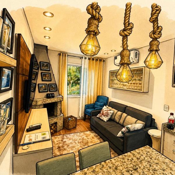 Maravilhoso Apartamento 1 Dormitório Gramado - TOP - Nota 10