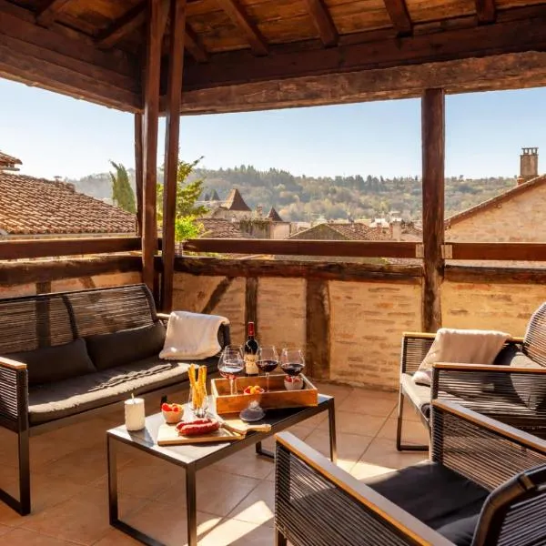 Le Soleilho Del Roy, Vue Exceptionnelle, Terrasse, Clim, Coeur de Figeac, 6 pers, hotel di Figeac