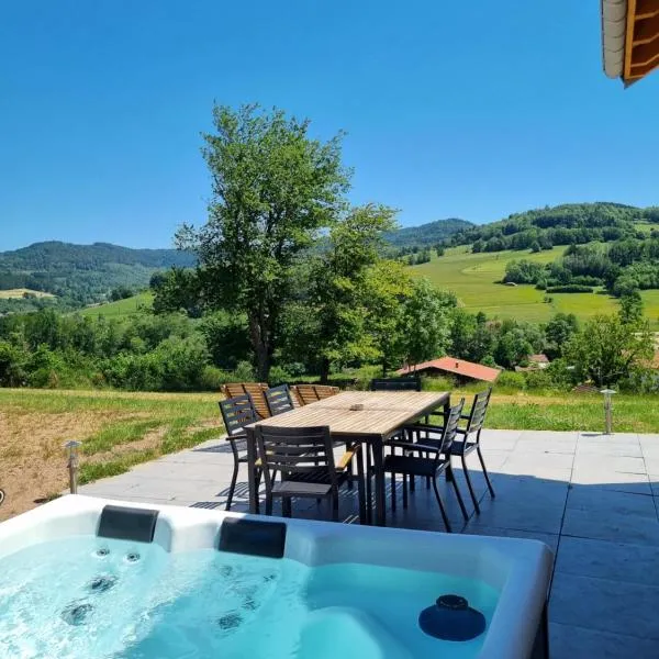 Chalet Le Nid Douillet avec jacuzzi et sauna privatifs, Hotel in Ban-de-Laveline