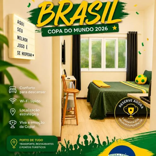 TV, Netflix, Alexa, WIFI e Ar no Centro de Niterói, hotel em Niterói