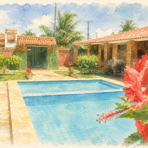 Casa com 10 suítes, para 20 Pessoas, 100m do Mar, Praia de Serrambi - Foto 4
