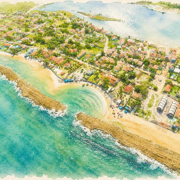 Casa com 10 suítes, para 20 Pessoas, 100m do Mar, Praia de Serrambi