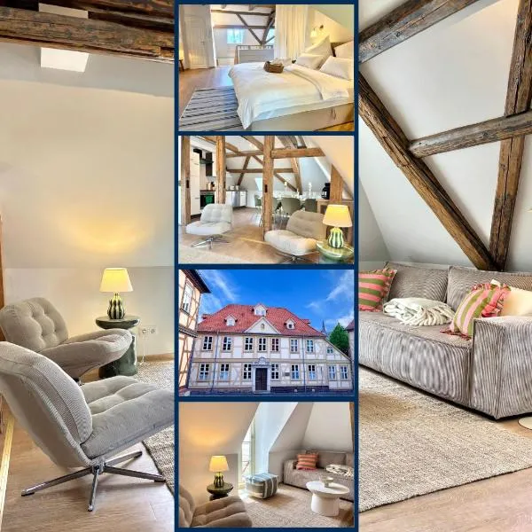 HyggeLiving - 120qm - Boxspringbetten - 55" Smart TV - Küche - Parkplatz - bis 8 Pers - BESTLAGE, hotel em Wernigerode