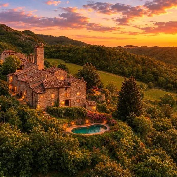 Agriturismo Biologico Castello Della Pieve, хотел в Mercatello sul Metauro