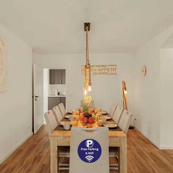 Master's Bridge - Stilvolles Apartment mit 110 qm und großem Balkon, ruhige Innenstadtlage in Deichnähe, 2 Stellplätze, 3 Schlafbereiche, 2 WCs, Hotel in Bremerhaven