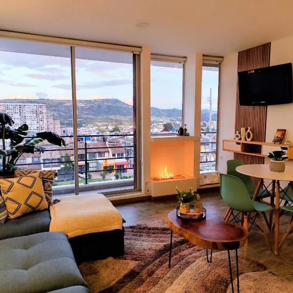 Apartamento Blue con chimenea al norte de Tunja y parqueadero gratis, hotel en Tunja