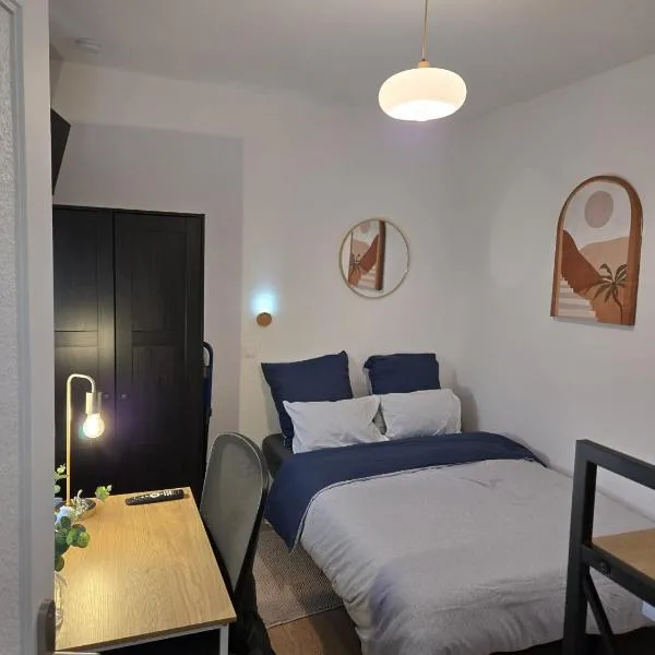 Chambre 5 confort avec cuisine, salle de bain partagé, hotel in Toulouse