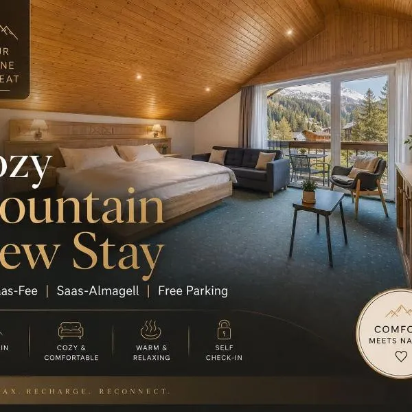 Mountain View Suite near Saas-Fee Self Check-in, hotel sa Saas-Almagell