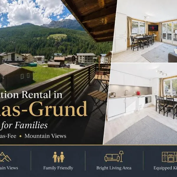 Vacation rental in Saas-Grund ideal for families, Hotel in Saas-Grund