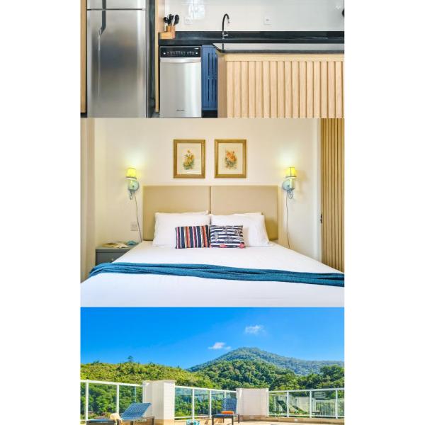 Apartamento canto sul praia das Toninhas - Vista da Serra do Mar