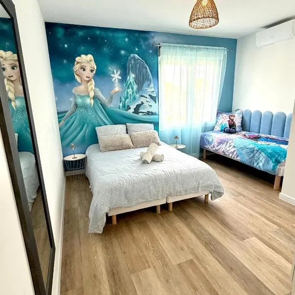 La Reine des Neiges climatisé, idéal Famille 4-5 personnes,Disneyland à 10 min, hotell sihtkohas Montry