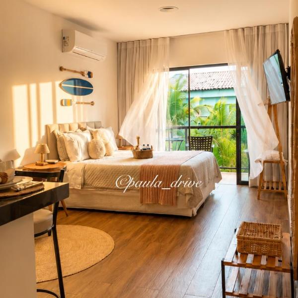Loft Paula Drive - 8 min a pé da orla da Praia Grande - garagem