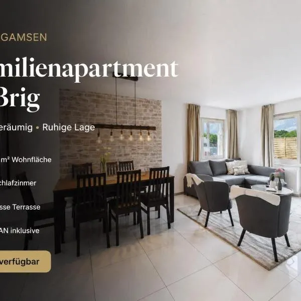 Family apartment in Brig, khách sạn ở Gamsen