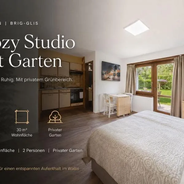 Cozy Studio with a Garden, hotel in Gamsen
