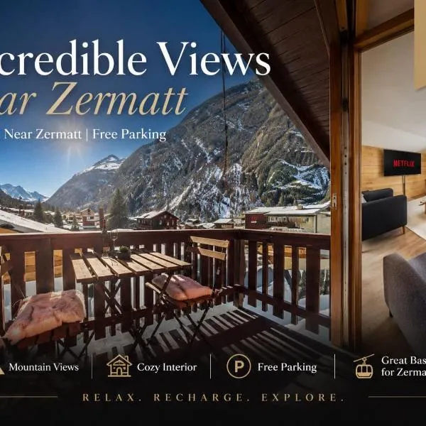 Apartment with Incredible Views near Zermatt: Randa'da bir otel
