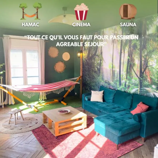 Jungle Urbain- Sauna - Ciné - Hamac - Hyper centre, hotel in Amiens