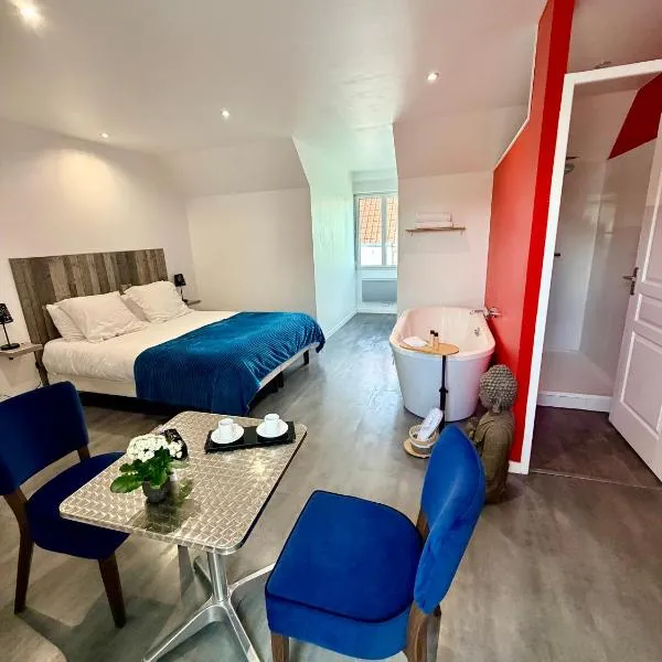 Aux Charmes - Suites spacieuses Cote d'Opale avec frigo & micro-ondes, хотел в Isques
