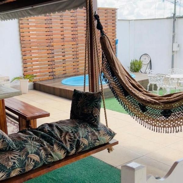 Casa em Divinópolis com área gourmet, piscina e fogão a lenha