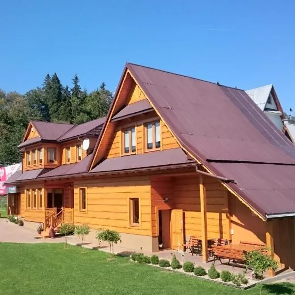 Chałupka na szlaku Zacisze, hotell i Biały Dunajec