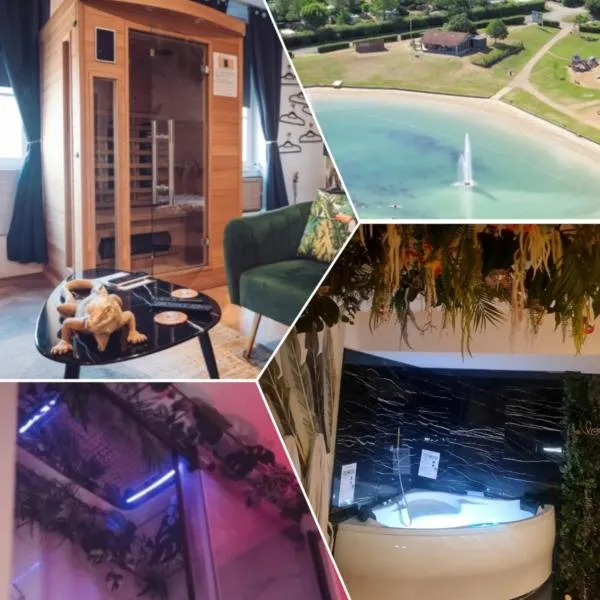 Spa-Sauna-Ciel de pluie tropicale-Champagne Nuit Romantique - Escapade Mâconnaise, хотел в Макон