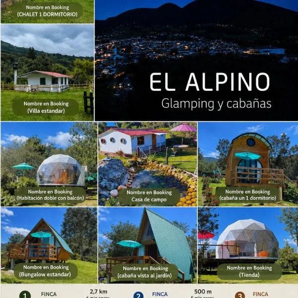 El Alpino Cabaña Glamping & Camping, hotell i Guatavita